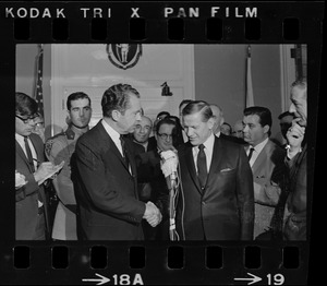 Gov. John Volpe and presidential candidate Richard Nixon at the Massachusetts State House