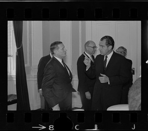 Gov. John Volpe and presidential candidate Richard Nixon at the Massachusetts State House