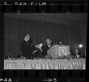 Gov. John Volpe and presidential candidate Richard Nixon at the Middlesex Club Lincoln Day Dinner