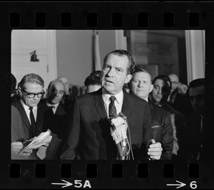 Gov. John Volpe and presidential candidate Richard Nixon at the Massachusetts State House