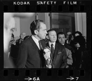 Gov. John Volpe and presidential candidate Richard Nixon at the Massachusetts State House