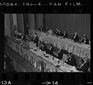 Presidential candidate Richard Nixon speaking at the Middlesex Club Lincoln Day Dinner