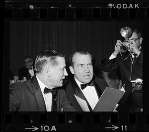 Gov. John Volpe and presidential candidate Richard Nixon at the Middlesex Club Lincoln Day Dinner