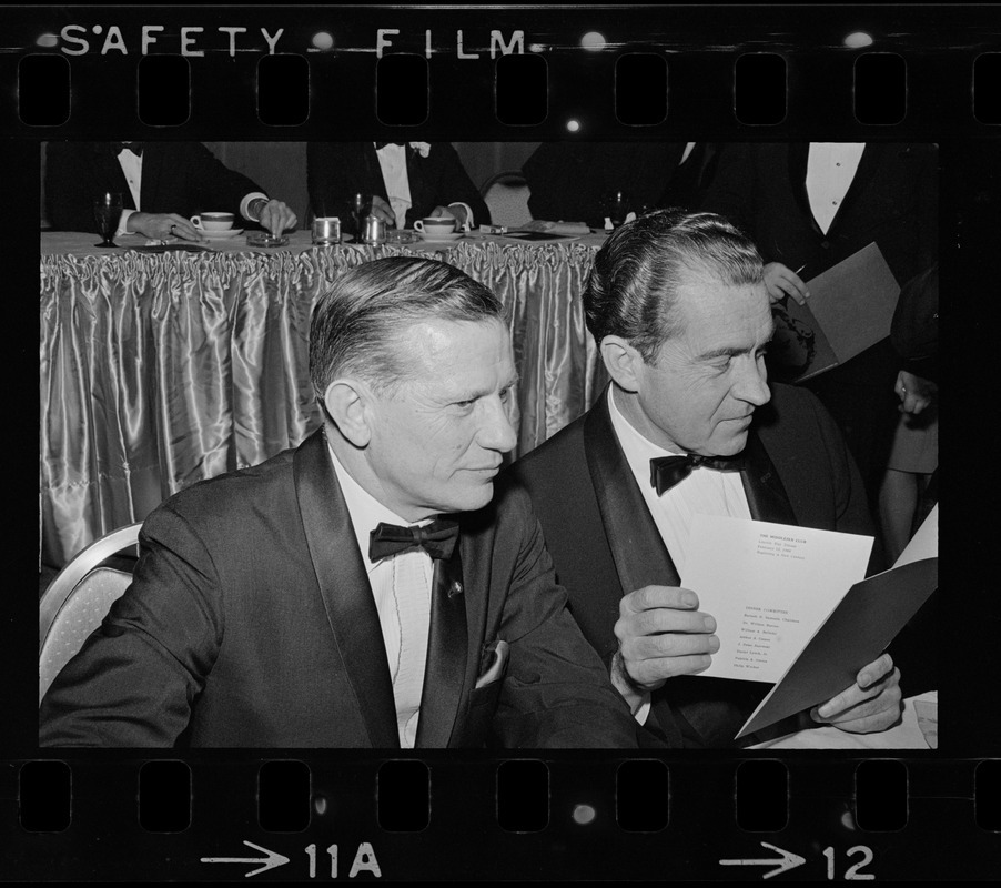 Gov. John Volpe and presidential candidate Richard Nixon at the Middlesex Club Lincoln Day Dinner