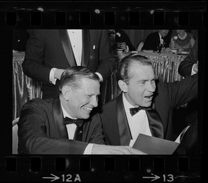 Gov. John Volpe and presidential candidate Richard Nixon at the Middlesex Club Lincoln Day Dinner