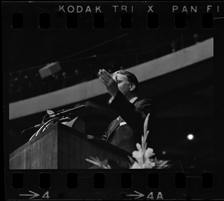 Billy Graham speaking at Boston Garden