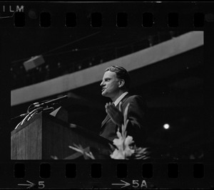 Billy Graham speaking at Boston Garden