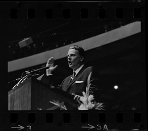 Billy Graham speaking at Boston Garden
