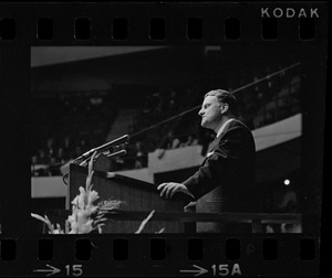 Billy Graham speaking at Boston Garden