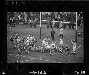 Football play near end zone