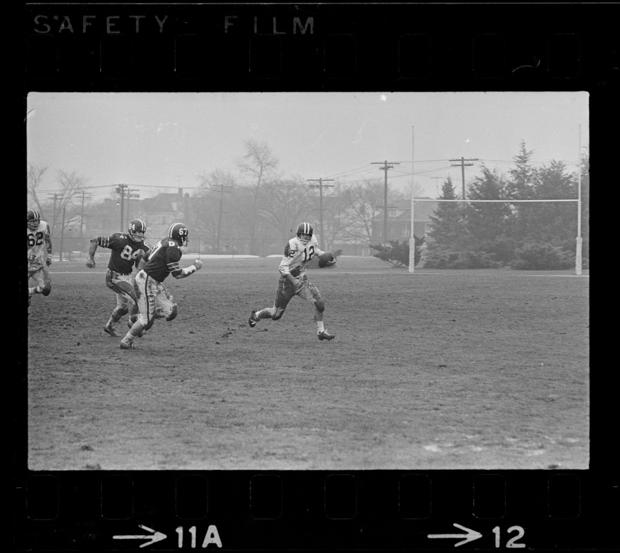 Football player running with the ball