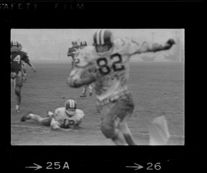 Football player running with ball