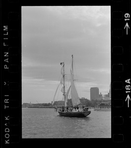 Black Pearl in Boston Harbor concluding the commemoration of the Hawaiian Mission Sesquicentennial