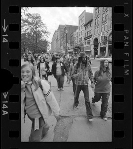 Crowd marching 18-miles against drug use