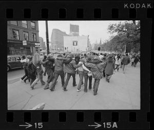 Crowd marching 18-miles against drug use
