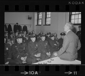 Mayor White addresses new police officers assigned to Brighton division