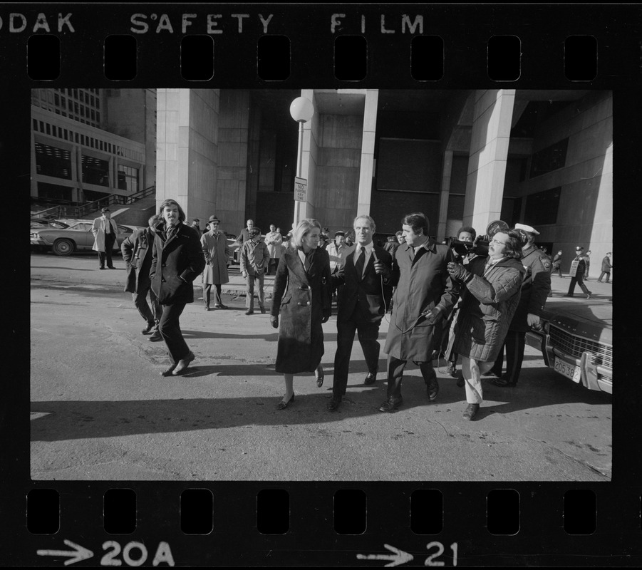 Mayor and Mrs. White being interviewed in Government Center before the ...