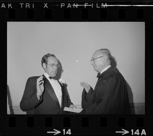 Somerville mayor, S. Lester Ralph, taking his oath of office