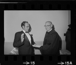 Somerville mayor, S. Lester Ralph, taking his oath of office