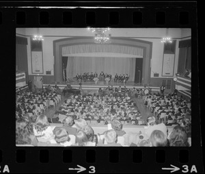 View of whole hall and stage during inauguration of Somerville mayor S. Lester Ralph