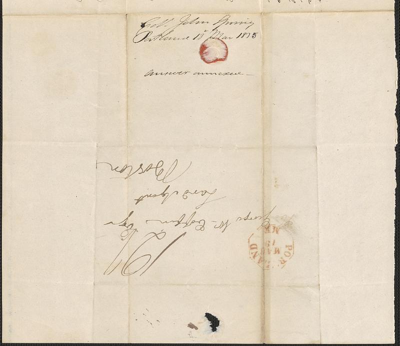 John Spring to George Coffin, 18 March 1835 - Digital Commonwealth