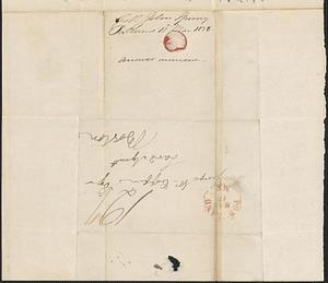 John Spring to George Coffin, 18 March 1835