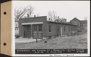 Storehouse off Center Street, Boston Duck Co., Bondsville, Palmer, Mass., Feb. 13, 1940