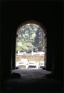 View through archway, Rome, Italy