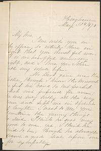 Letter from Mary W. Glover to John D. Long, May 30, 1870