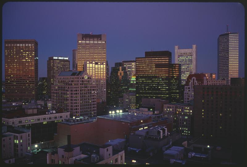 Financial District at night