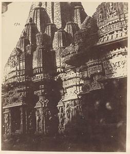 View of base of shikhara, Bhadreshwar Jain Temple, Bhadreshwar, India