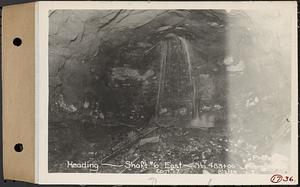 Contract No. 17, West Portion, Wachusett-Coldbrook Tunnel, Rutland, Oakham, Barre, heading, Shaft 6 east, Sta. 483+00, Rutland, Mass., Aug. 2, 1929