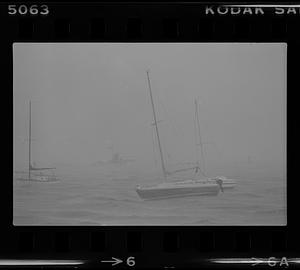 Boats on water during Hurricane David