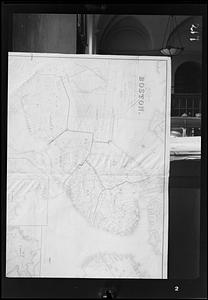 Copy negative of portion of 1863 map "Plan of Boston"