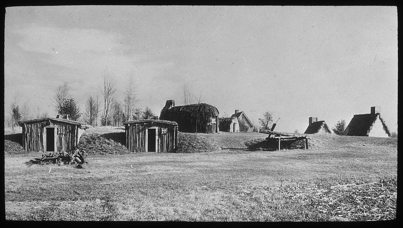 Salem Pioneer Village dugouts - Digital Commonwealth