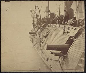 Iron-clad gun-boat "Galena," showing the effect of Rebel shot