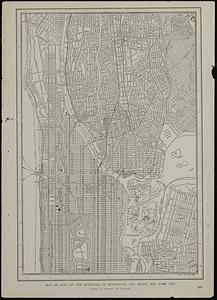 Map of the part of the boroughs of Manhattan and Bronx, New York City