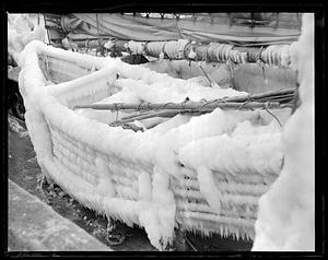 Ice covered boat