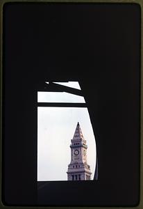 Boston 1998: Top of the Customs House Tower that is listed on the National Register