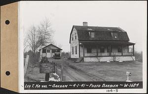 Leo T. Koval, house and garage, Oakham, Mass., Apr. 1, 1941