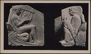 Greek three-side relief, wings. Fifth century B. C. Museum of Fine Arts, Boston