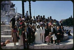 Wedding party at Victor Emmanuel II Monument, Rome, Italy