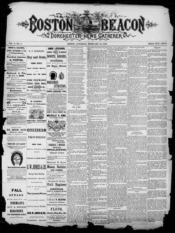 The Boston Beacon And Dorchester News Gatherer, February 15, 1879 ...