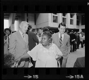 Elma Lewis at City Hall ceremony honoring black artists, Boston