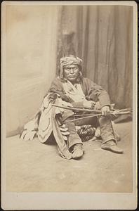 Studio portrait of Kiasi, a Zuni Bow Priest, during his visit to Boston