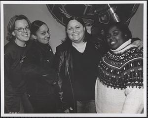 A group of smiling young women