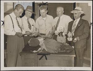 Lt. Insp. Joseph Crescio, Dracut's Chief Vincent O'Leary, State Police Lt. James Cunniff, Lowell Police Inspect Ors John Scully and Frank O'Dea