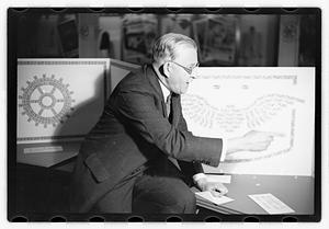 Ernest D. Chase pres., birthday card of stamps