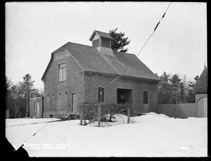 Sudbury Department, Lake Cochituate, Foreman's House, barn, from the southeast, in driveway, Natick, Mass., Feb. 14, 1898
