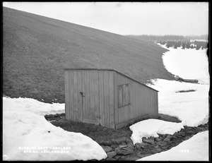 Sudbury Department, shed on spring, back of Ashland Dam, from south, Ashland, Mass., Feb. 15, 1898